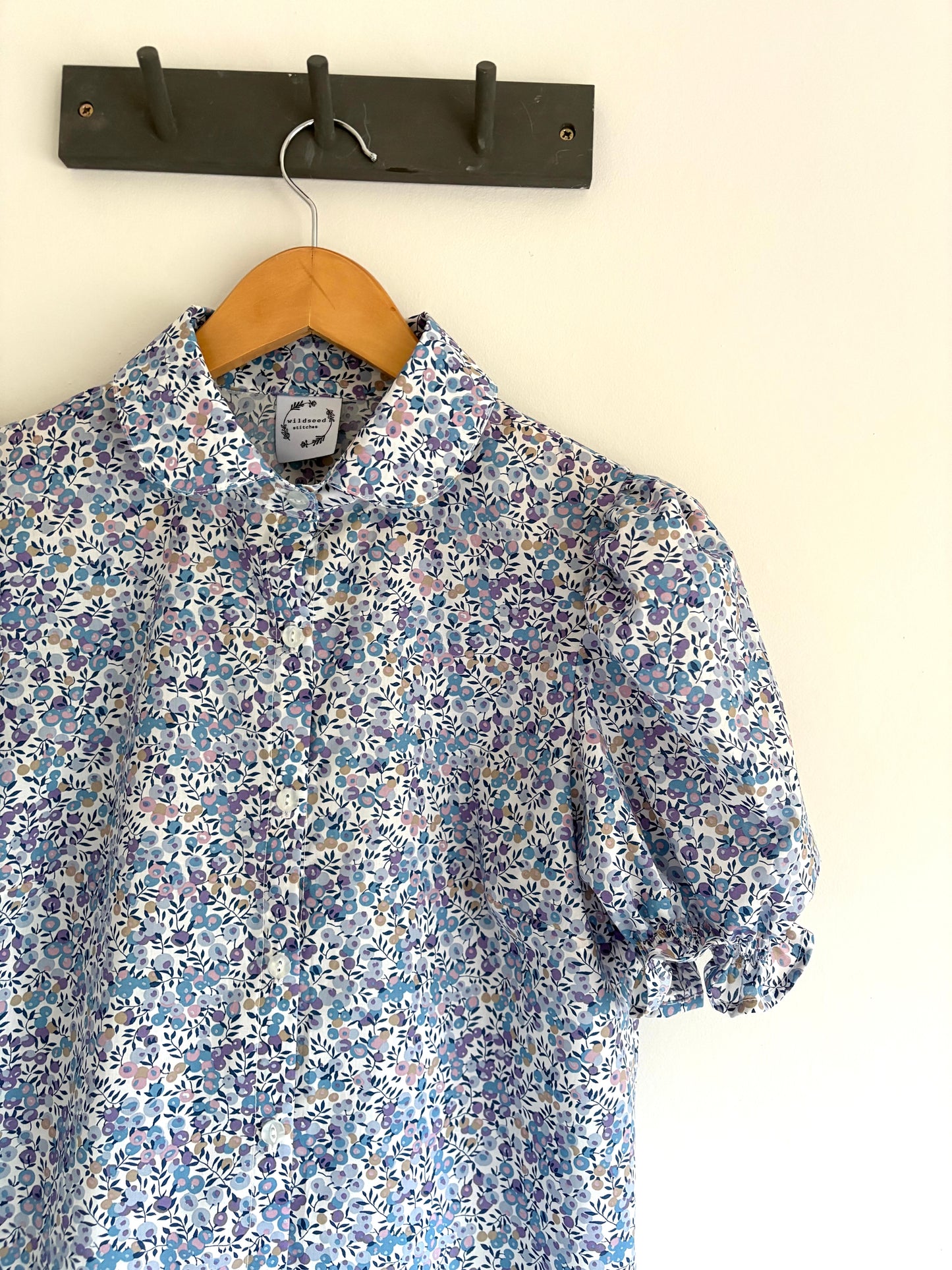 Nettle Blouse Puff Sleeve - Liberty Print Peter Pan Collar Shirt | Handmade UK