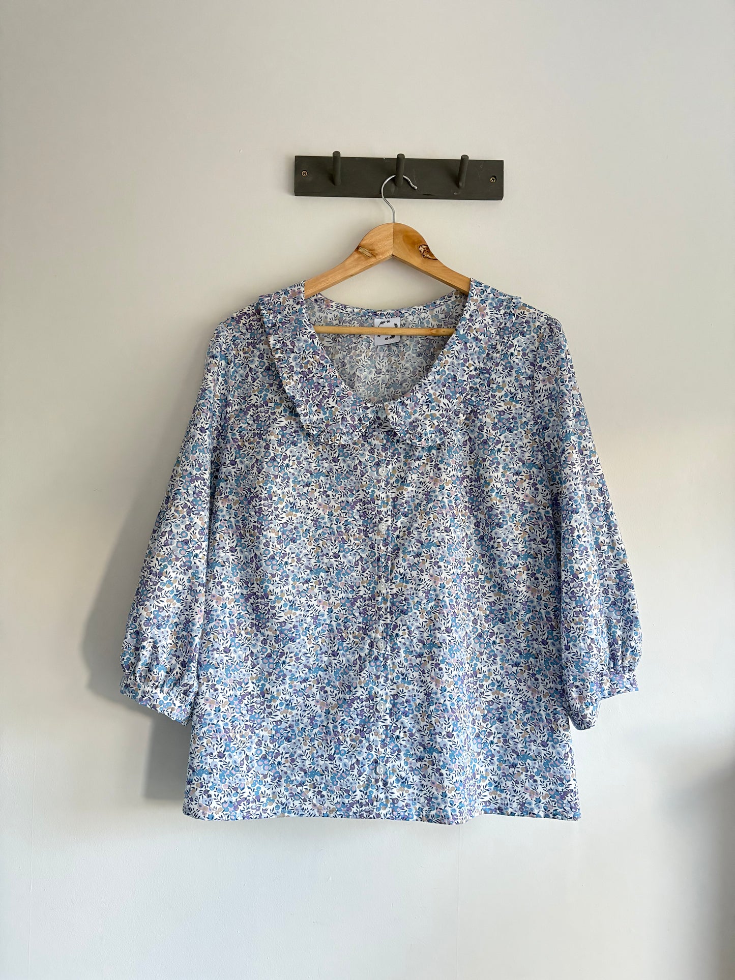 Cornflower Blouse - Liberty Print Floral Shirt with Ruffle Collar | Handmade in UK