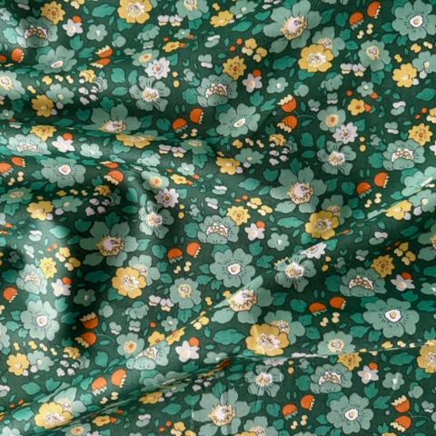 Betsy Green and yellow Liberty Print Fabric