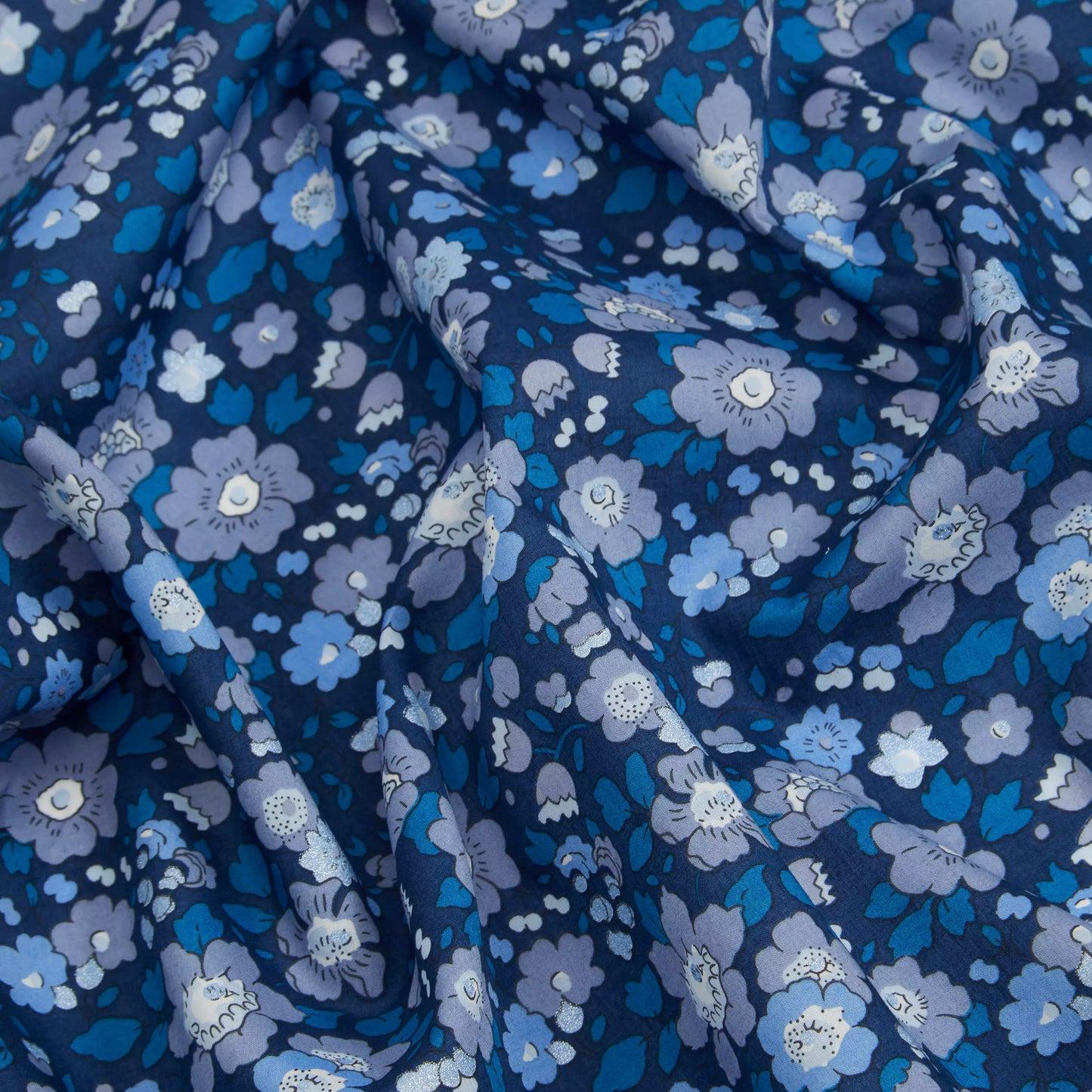 Blue Betsy Liberty Print fabric