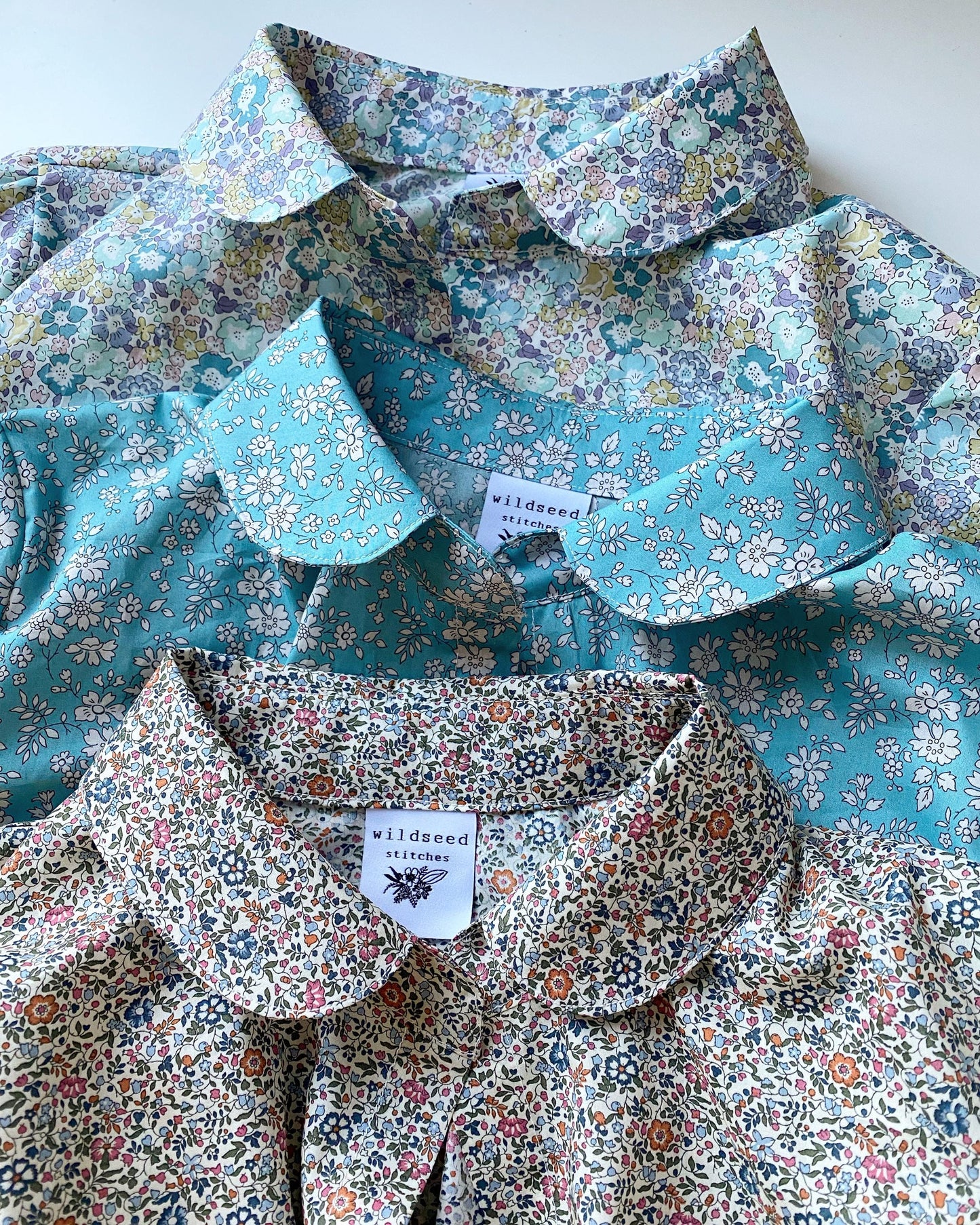 Nettle Blouse -Peter Pan Collar button through front shirt Liberty of London top-