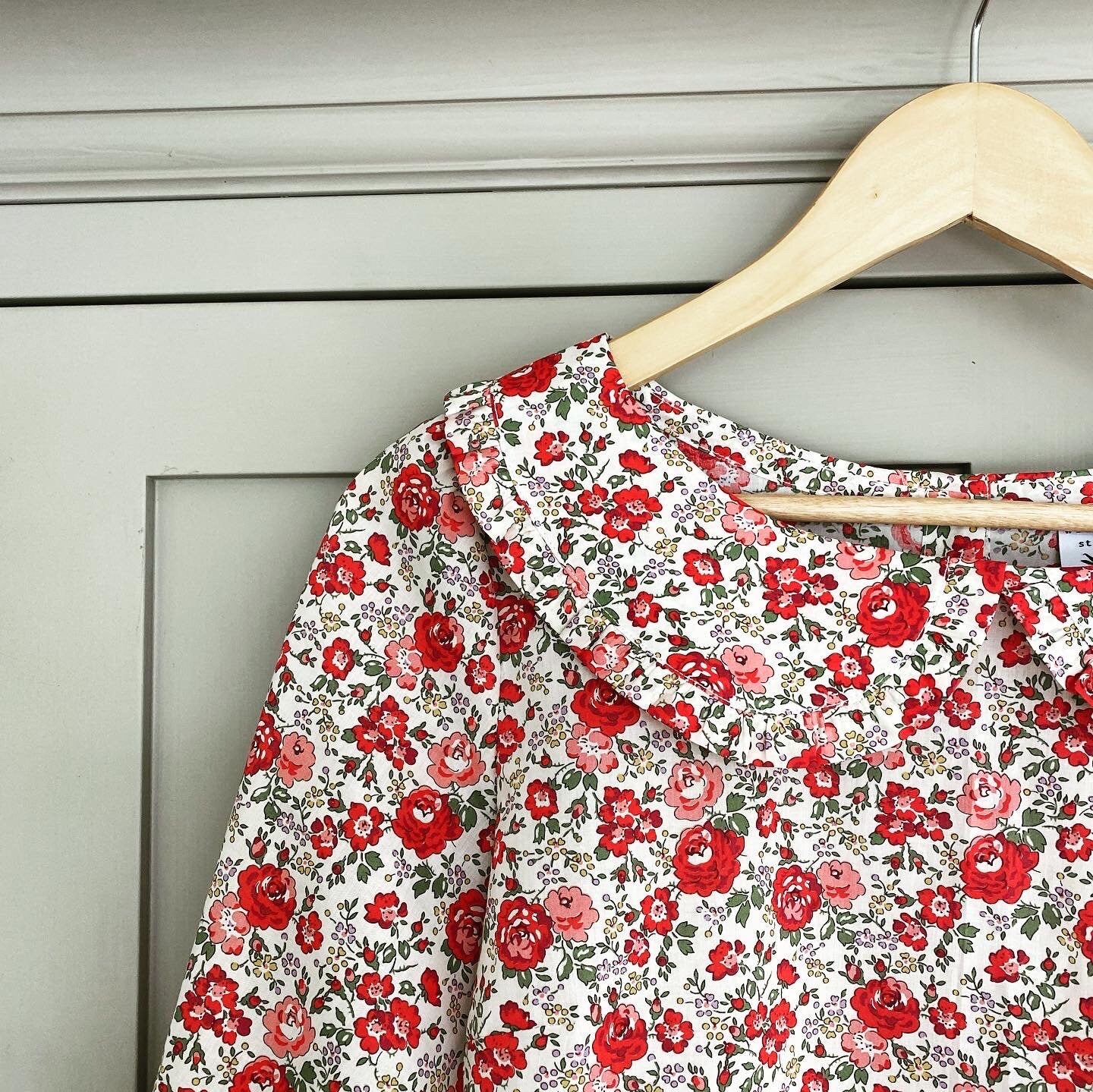 Foxglove Blouse - Women Floral Blouse - Botanical Blouses - Flower Top Blouse - Retro Floral Blouse - Floral Loose Shirt - Liberty of London Print Blouse