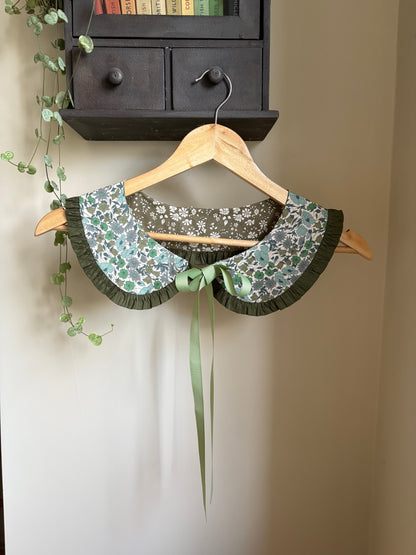 Liberty print Reversible Collar - Detachable Frill Collar