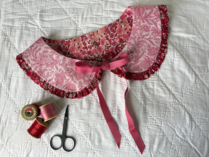 Liberty print Reversible Collar - Detachable Frill Collar