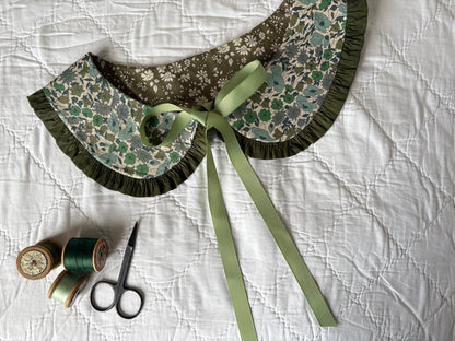 Liberty print Reversible Collar - Detachable Frill Collar