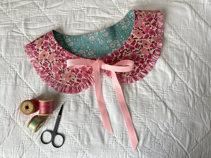 Liberty print Reversible Collar - Detachable Frill Collar