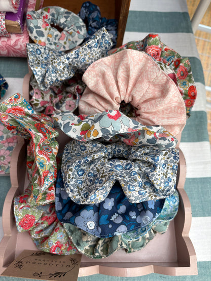 Liberty Print Hair Scrunchie: Handmade Floral Hair Band