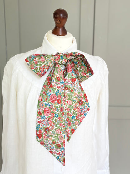 Liberty of London Floral Print Bow – Handmade Cotton Scarf