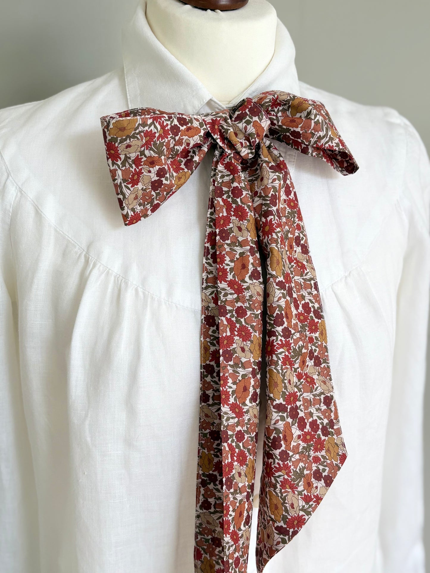 Liberty of London Floral Print Bow – Handmade Cotton Scarf