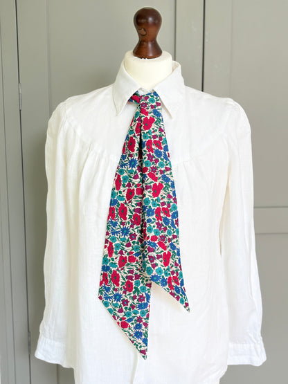 Liberty of London Floral Print Bow – Handmade Cotton Scarf